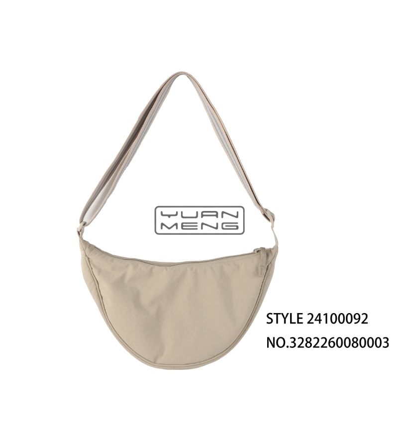 Custom Simple Style Beige Moon Bag