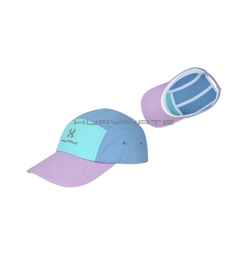  Color-Block Five-Panel Cap
