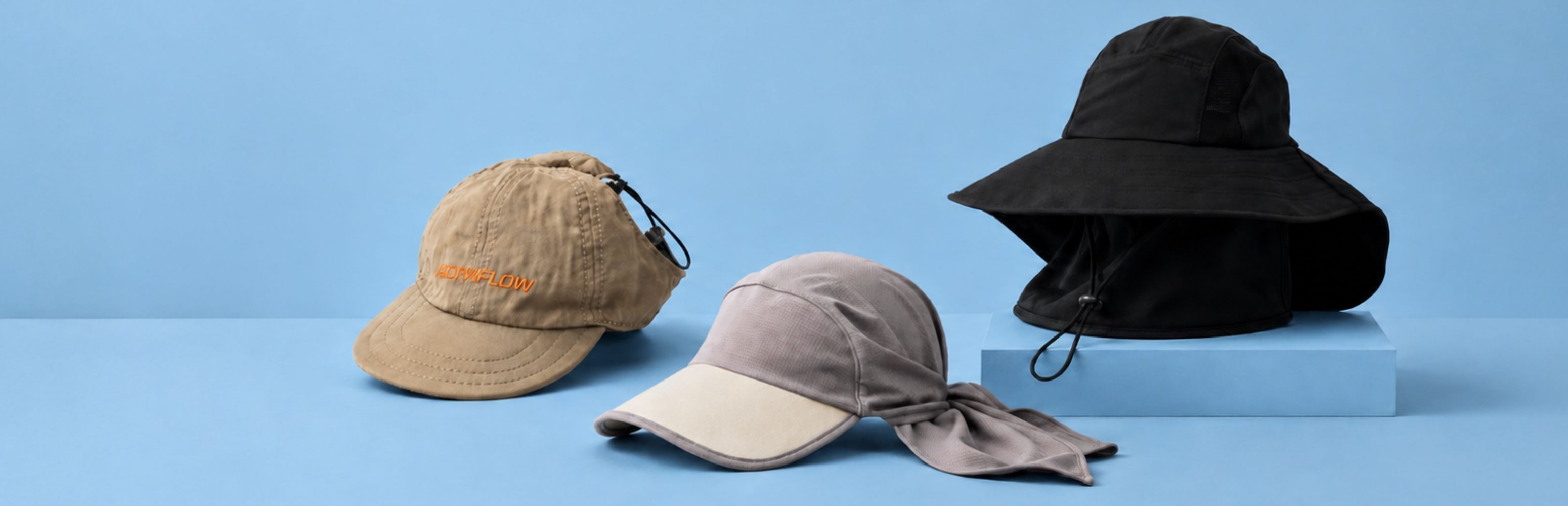 Functional outdoor headwear and soft accessories